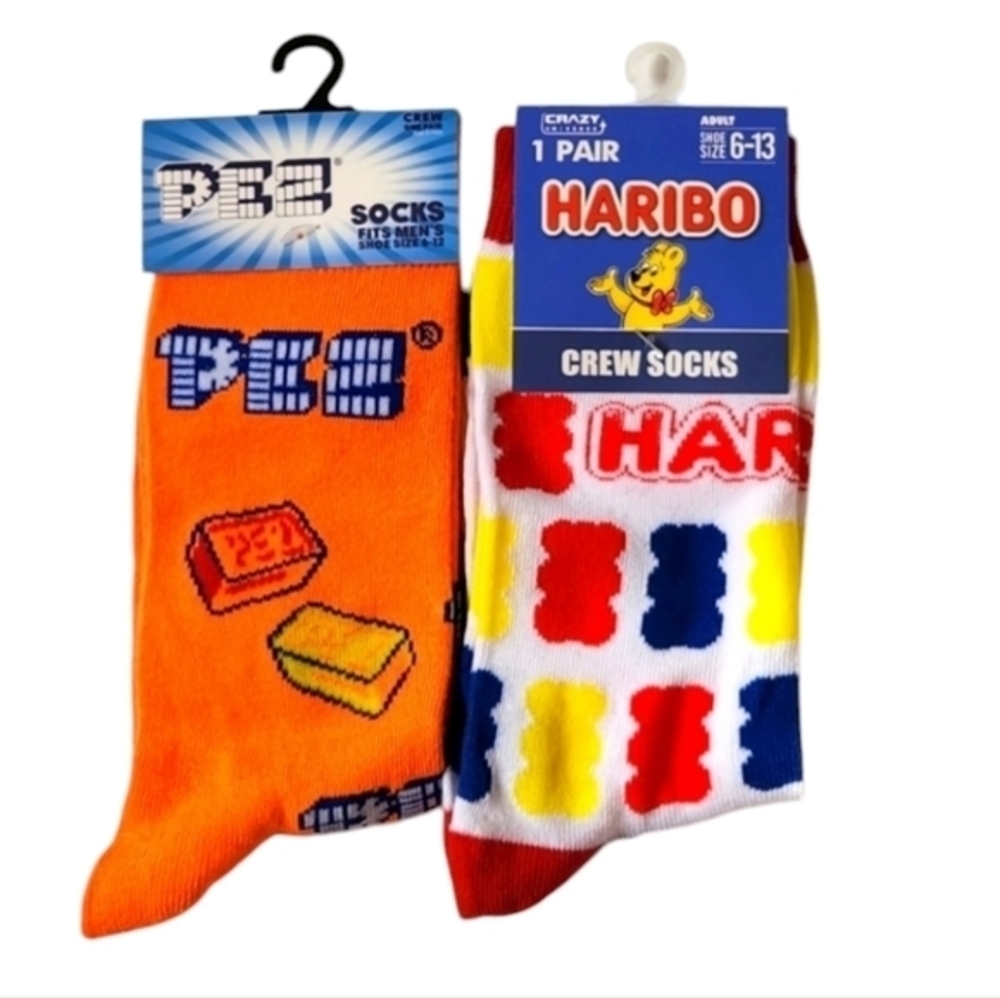 Novelty Candy Socks Gummie Bears and‎ PEZ Size 6-12 and 6-13
